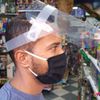 Kit 100 Máscaras Protetor Facial com Visor Transparente Face Shield