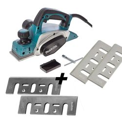Kit Plaina Elétrica 82mm 620 Watts - KP0800 + Faca para Plainas PB-82 - Makita